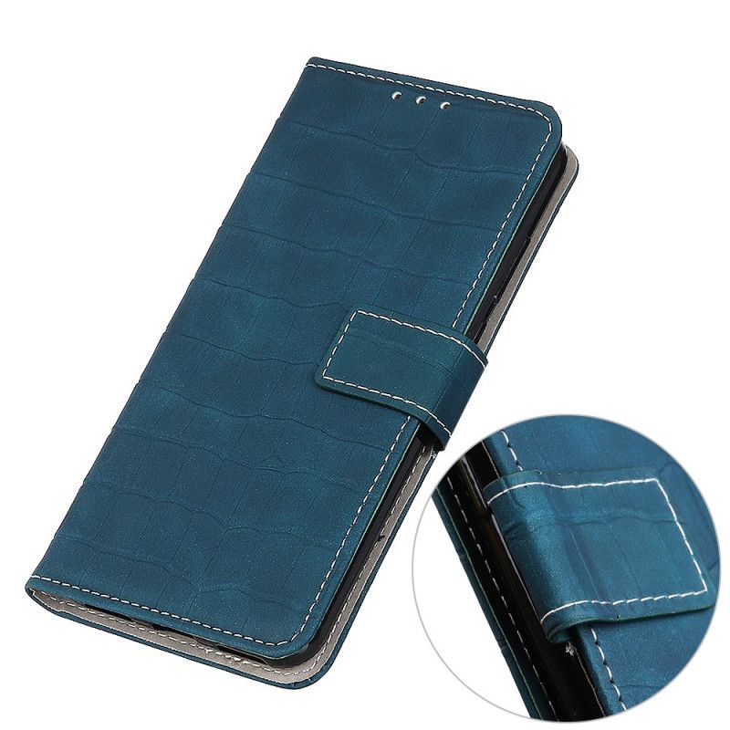 Flip Cover Xiaomi Redmi Note 8 Pro Sort Mobilcover Vintage Krokodillehudstil