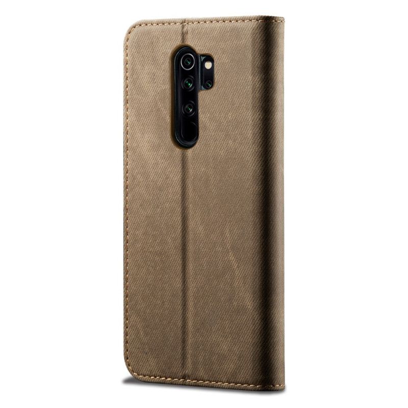 Læder Cover Xiaomi Redmi Note 8 Pro Sort Jeansstof