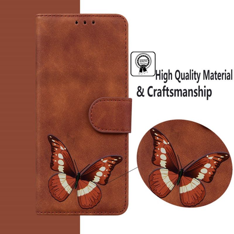 Flip Cover Moto G200 5g Skin-touch Butterfly