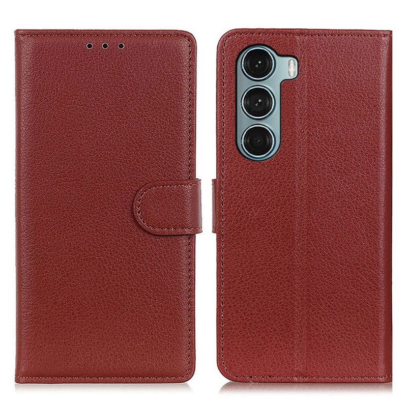 Flip Cover Moto G200 5g Traditionelt Litchi