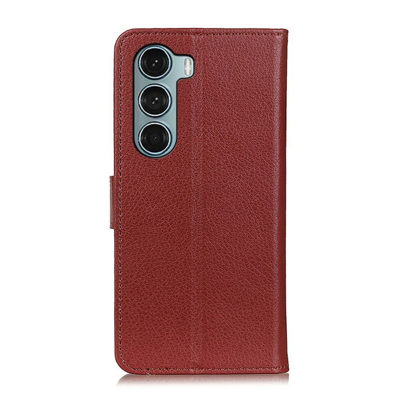 Flip Cover Moto G200 5g Traditionelt Litchi