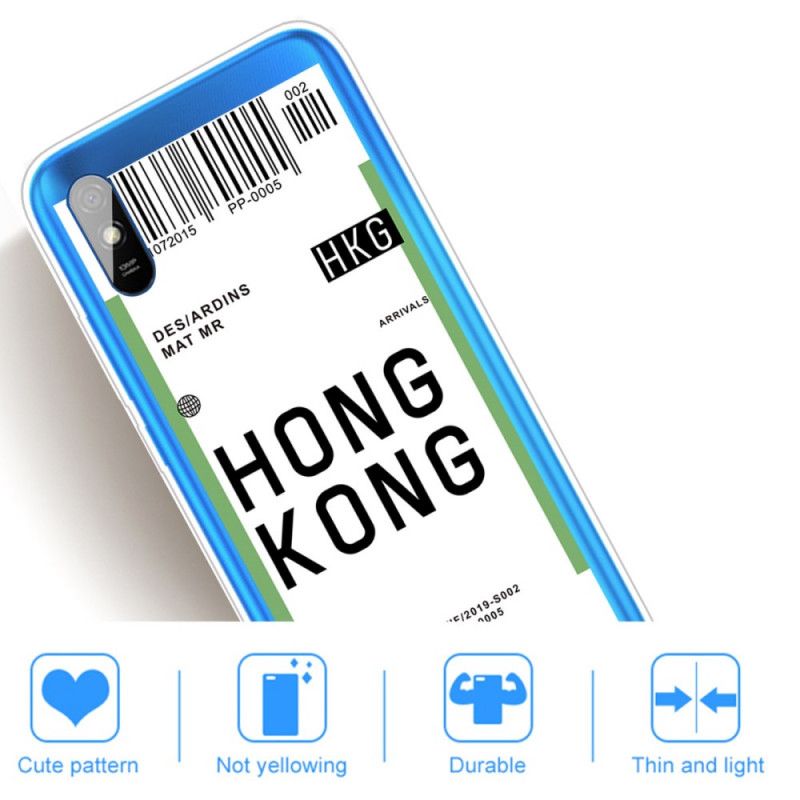 Cover for Xiaomi Redmi 9A Boardingkort Til Hong Kong