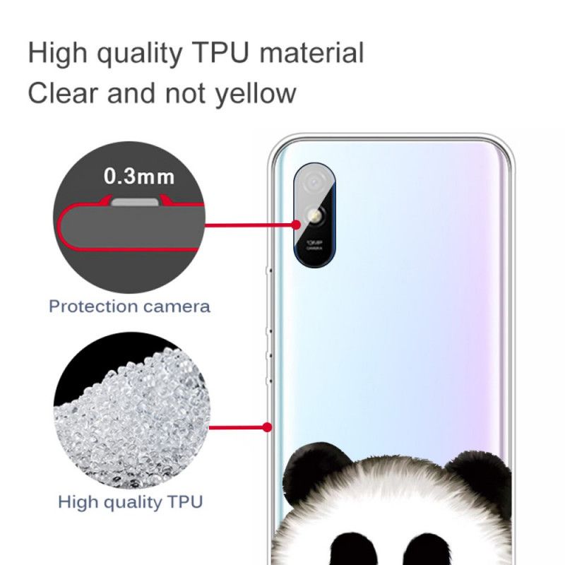 Cover for Xiaomi Redmi 9A Gennemsigtig Panda