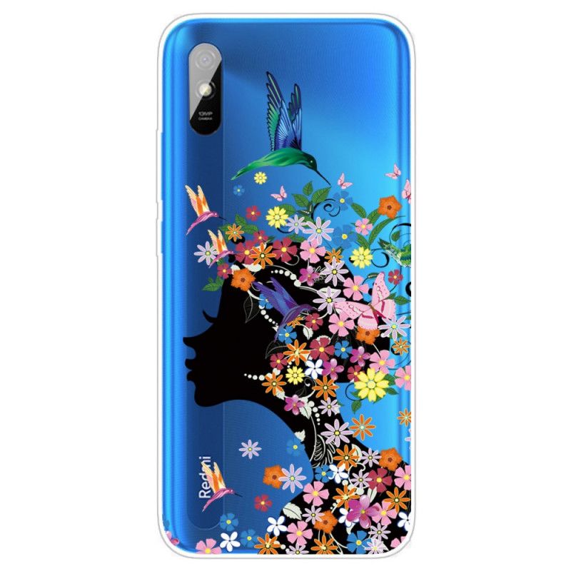 Cover for Xiaomi Redmi 9A Smukt Blomsterhoved