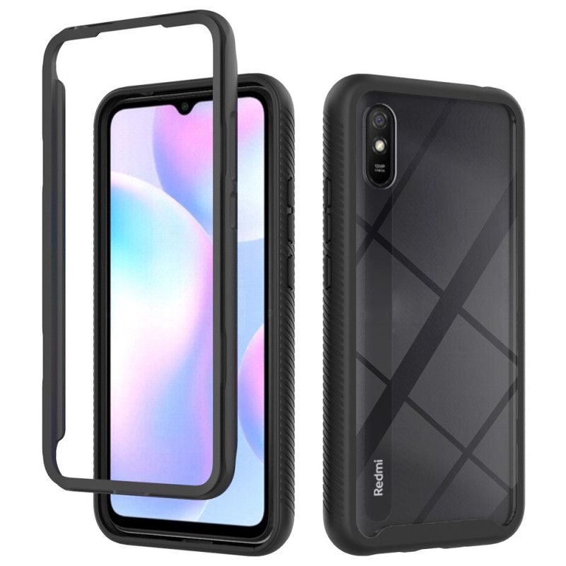 Cover for Xiaomi Redmi 9A Sort Hybrid Silikonkanter