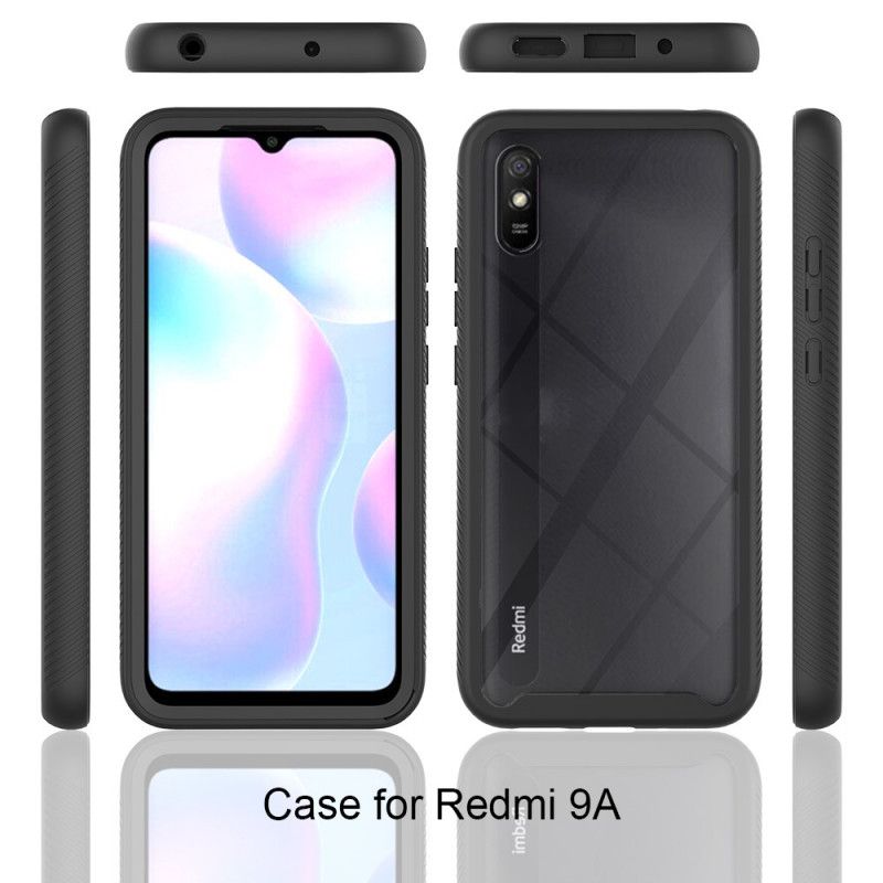 Cover for Xiaomi Redmi 9A Sort Hybrid Silikonkanter