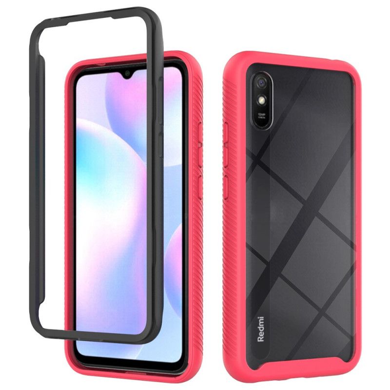 Cover for Xiaomi Redmi 9A Sort Hybrid Silikonkanter