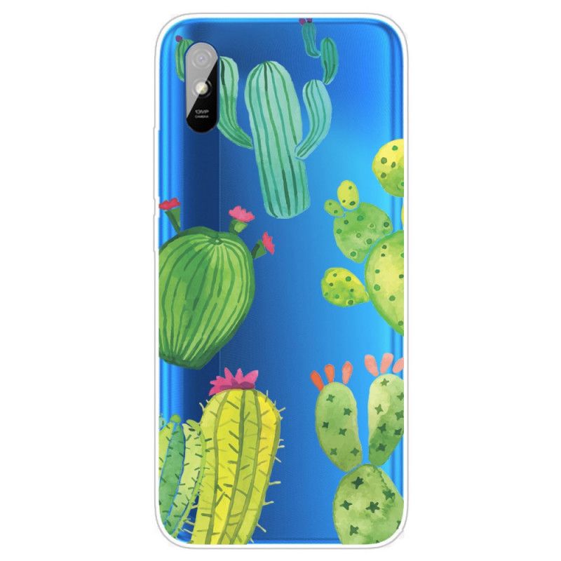 Cover Xiaomi Redmi 9A Akvarel Kaktus Beskyttelse