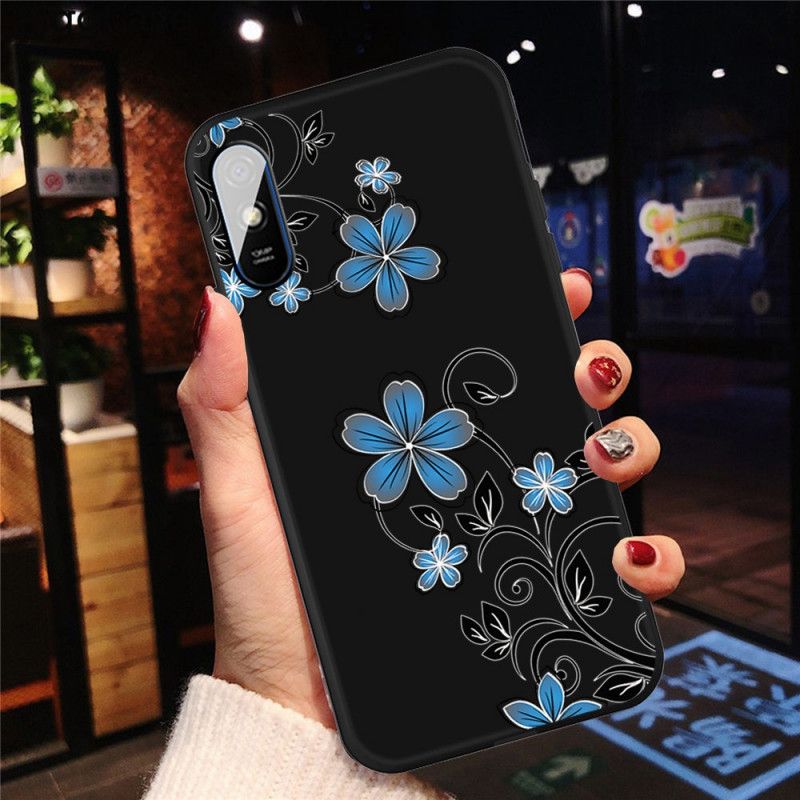 Cover Xiaomi Redmi 9A Blå Blomster