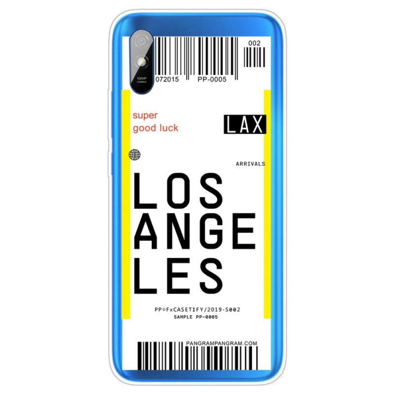 Cover Xiaomi Redmi 9A Boardingkort Til Los Angeles