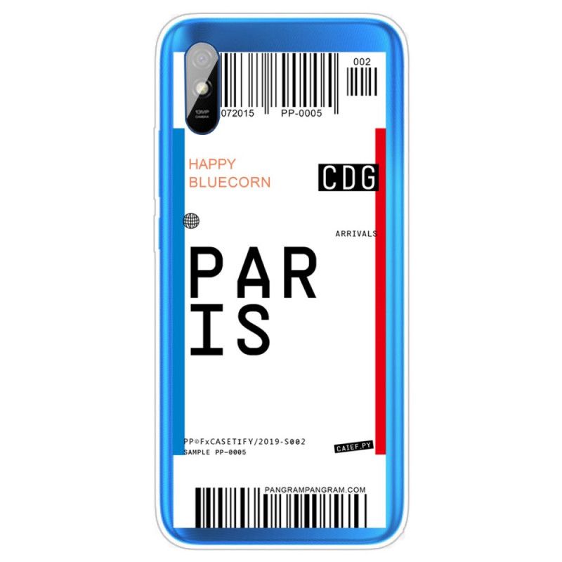 Cover Xiaomi Redmi 9A Boardingkort Til Paris Beskyttelse