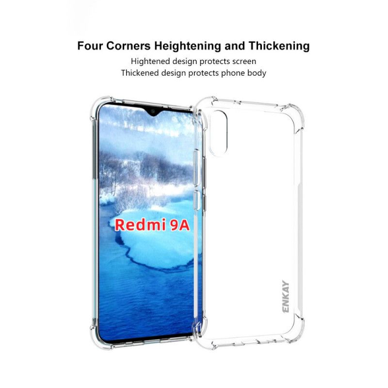 Cover Xiaomi Redmi 9A Enkay Shell Og Hærdet Glas Combo Beskyttelse