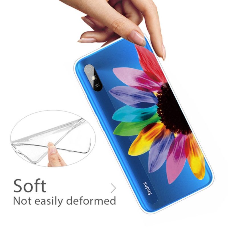 Cover Xiaomi Redmi 9A Farvet Blomst Original