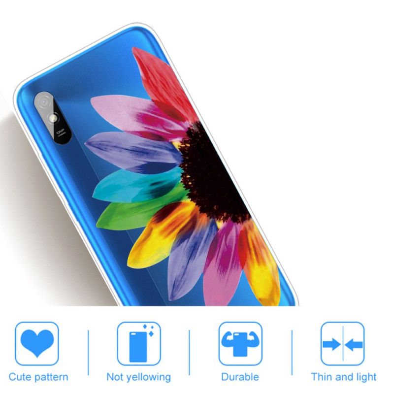 Cover Xiaomi Redmi 9A Farvet Blomst Original