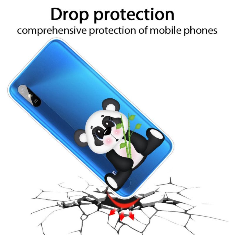 Cover Xiaomi Redmi 9A Gennemsigtig Trist Panda Beskyttelse