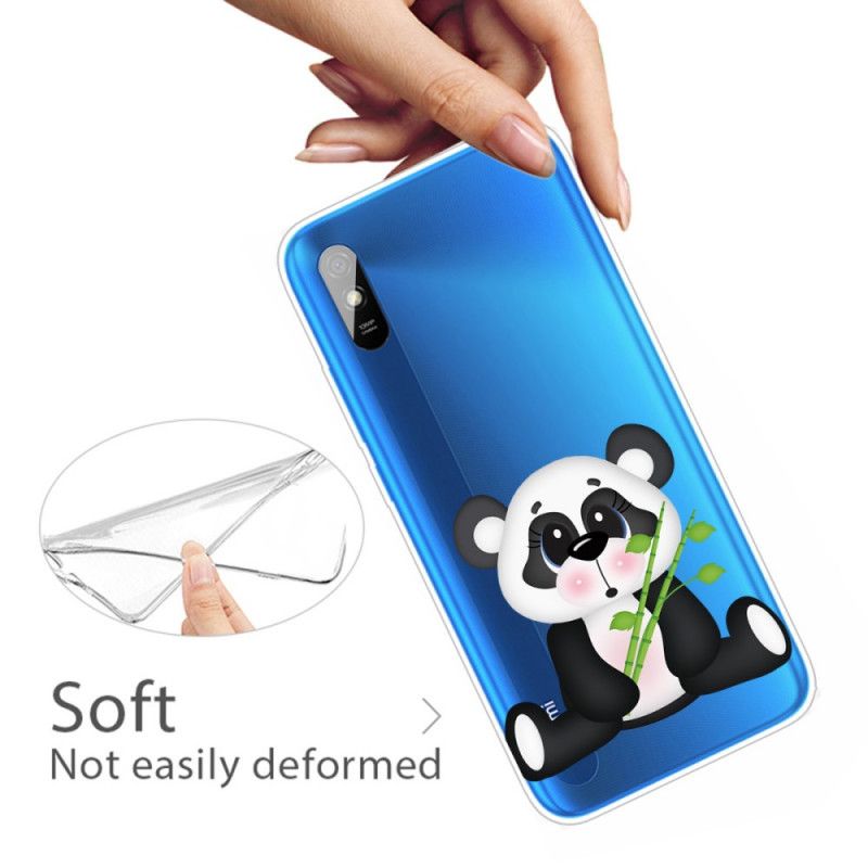 Cover Xiaomi Redmi 9A Gennemsigtig Trist Panda Beskyttelse