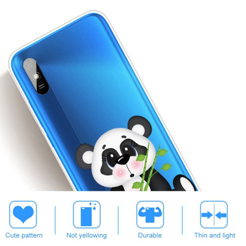 Cover Xiaomi Redmi 9A Gennemsigtig Trist Panda Beskyttelse