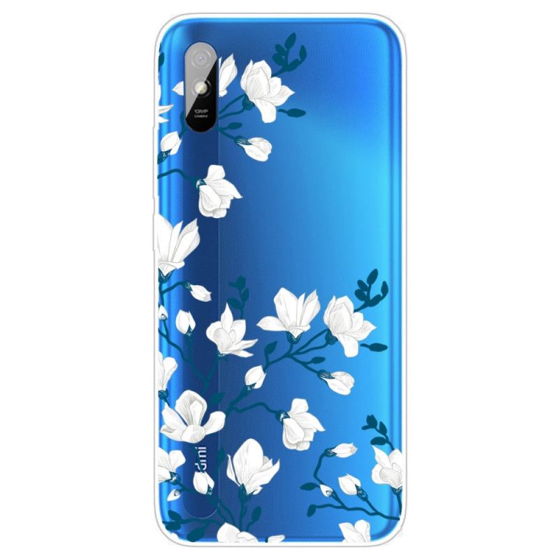 Cover Xiaomi Redmi 9A Hvide Blomster Original