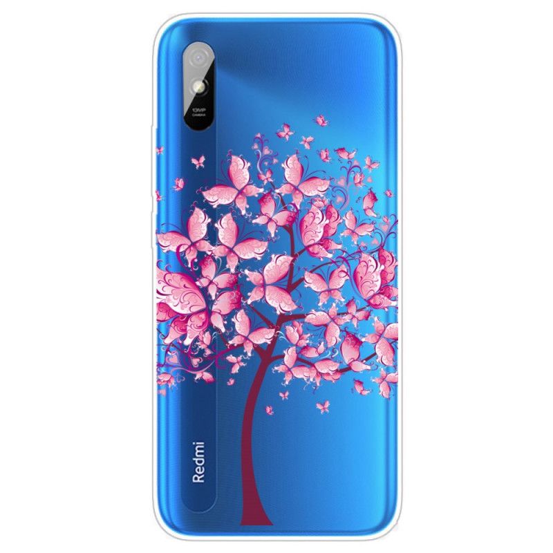 Cover Xiaomi Redmi 9A Lyserød Træplade Beskyttelse