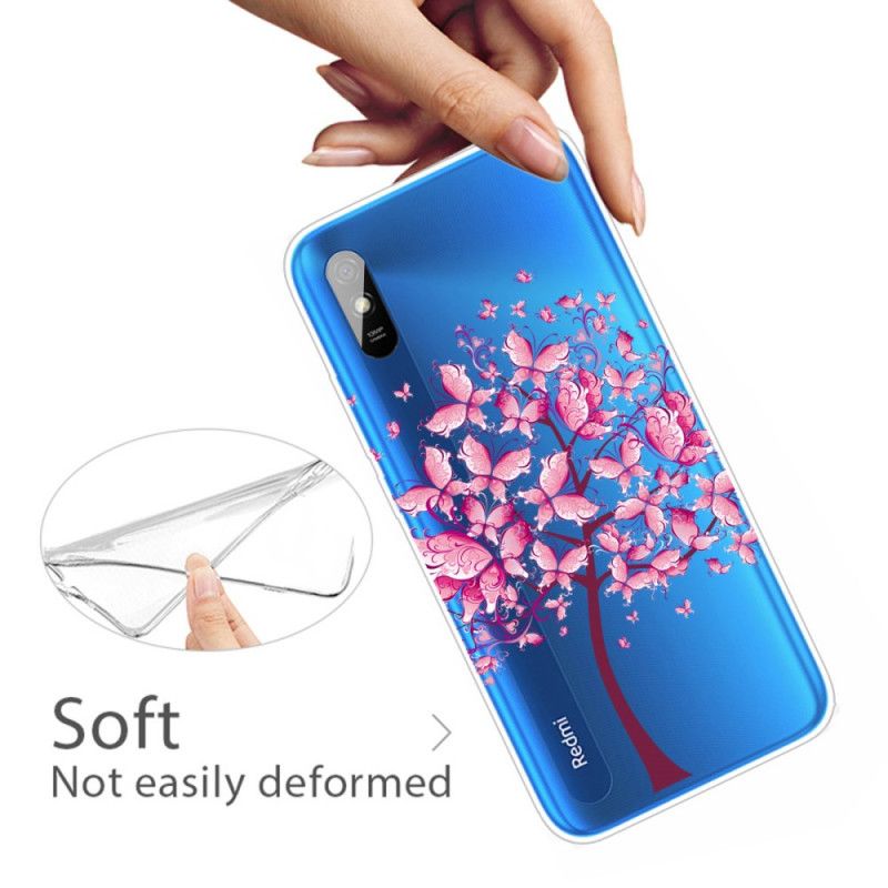 Cover Xiaomi Redmi 9A Lyserød Træplade Beskyttelse