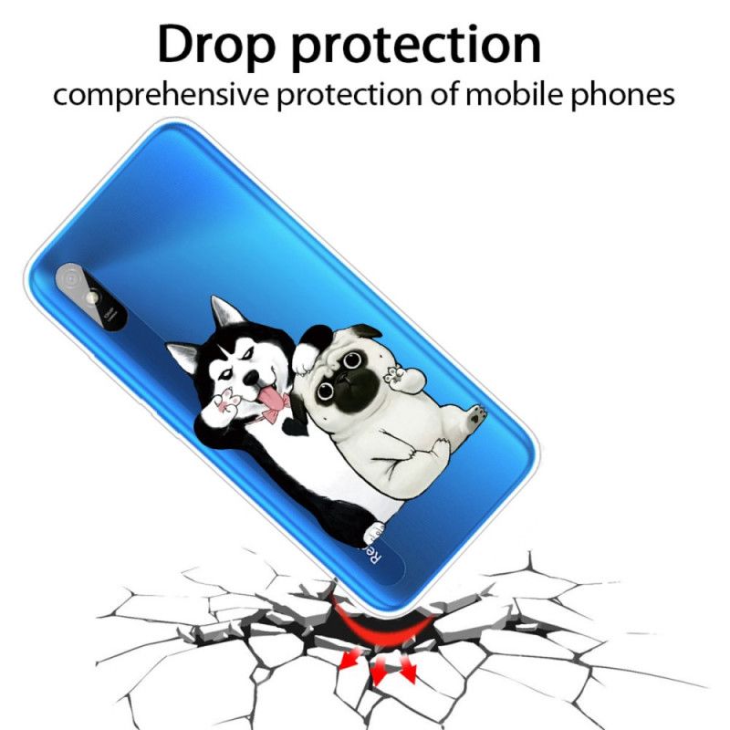 Cover Xiaomi Redmi 9A Sjove Hunde Original