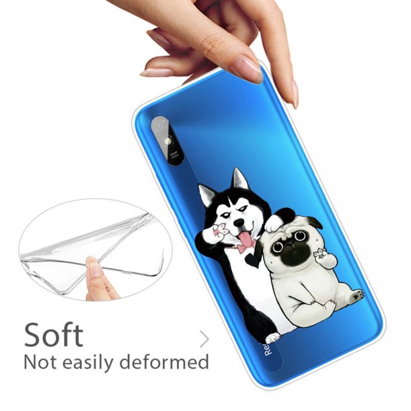 Cover Xiaomi Redmi 9A Sjove Hunde Original