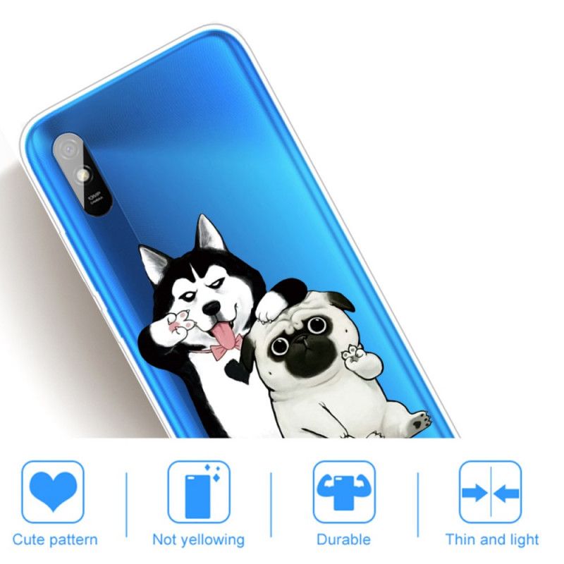 Cover Xiaomi Redmi 9A Sjove Hunde Original