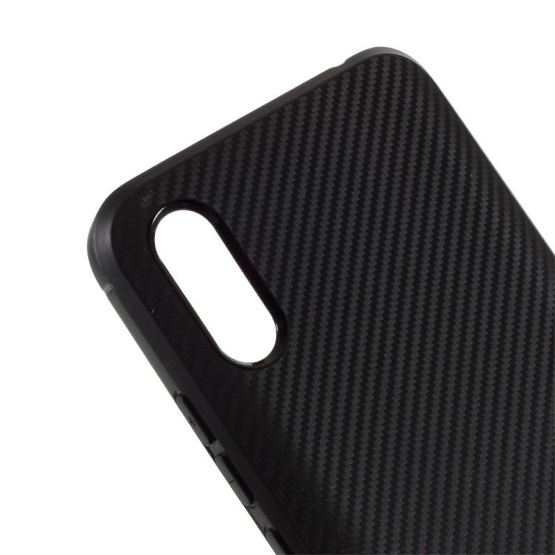 Cover Xiaomi Redmi 9A Sort Enkelt Fleksibelt Kulfiber Beskyttelse