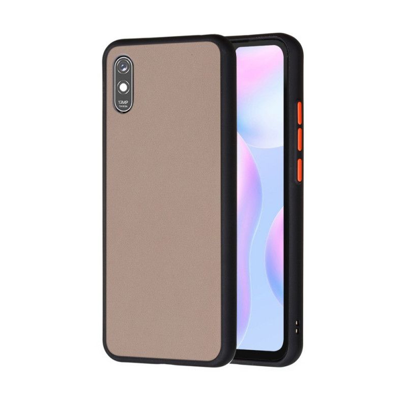 Cover Xiaomi Redmi 9A Sort Hybrid Silikonefælgdesign