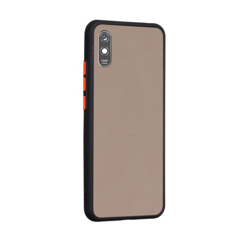 Cover Xiaomi Redmi 9A Sort Hybrid Silikonefælgdesign