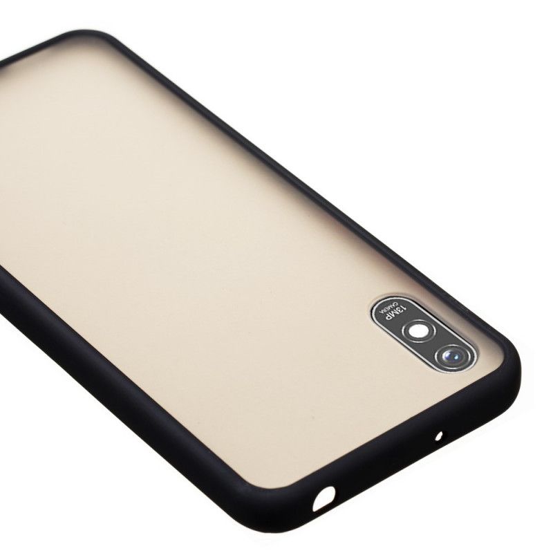 Cover Xiaomi Redmi 9A Sort Hybrid Silikonefælgdesign