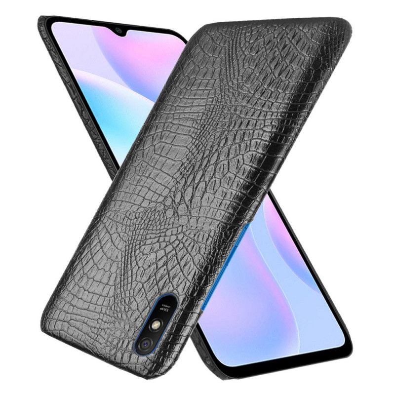 Cover Xiaomi Redmi 9A Sort Krokodillehudstil