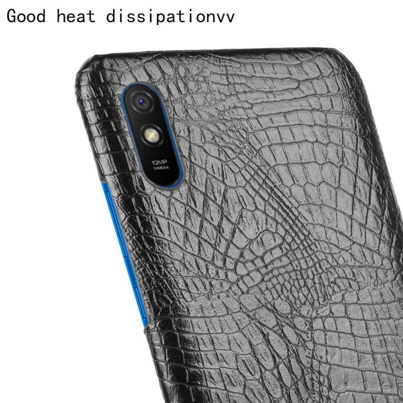 Cover Xiaomi Redmi 9A Sort Krokodillehudstil