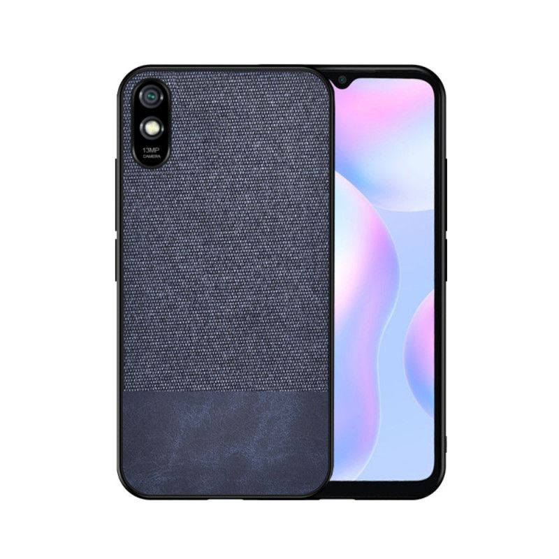 Cover Xiaomi Redmi 9A Sort Kunststof Læder Bidestruktur