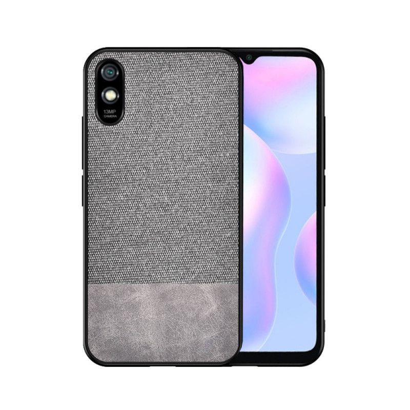 Cover Xiaomi Redmi 9A Sort Kunststof Læder Bidestruktur