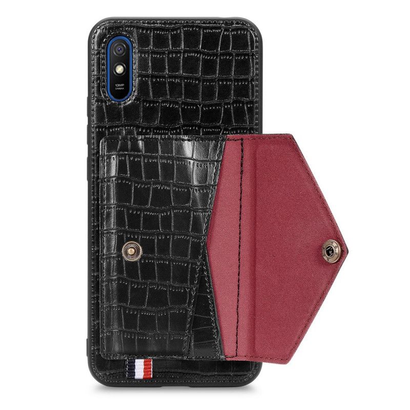 Cover Xiaomi Redmi 9A Sort Mobilcover Krokodilleholder Og Holder