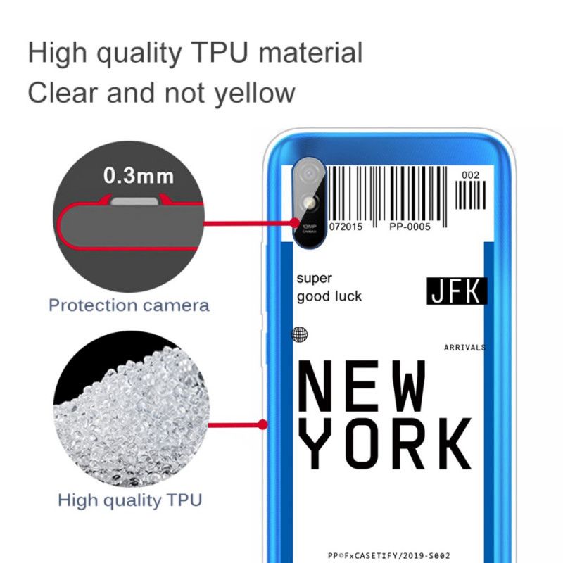 Cover Xiaomi Redmi 9A Sort Pas Til New York Original