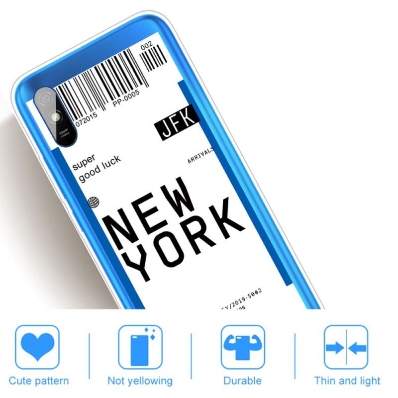 Cover Xiaomi Redmi 9A Sort Pas Til New York Original