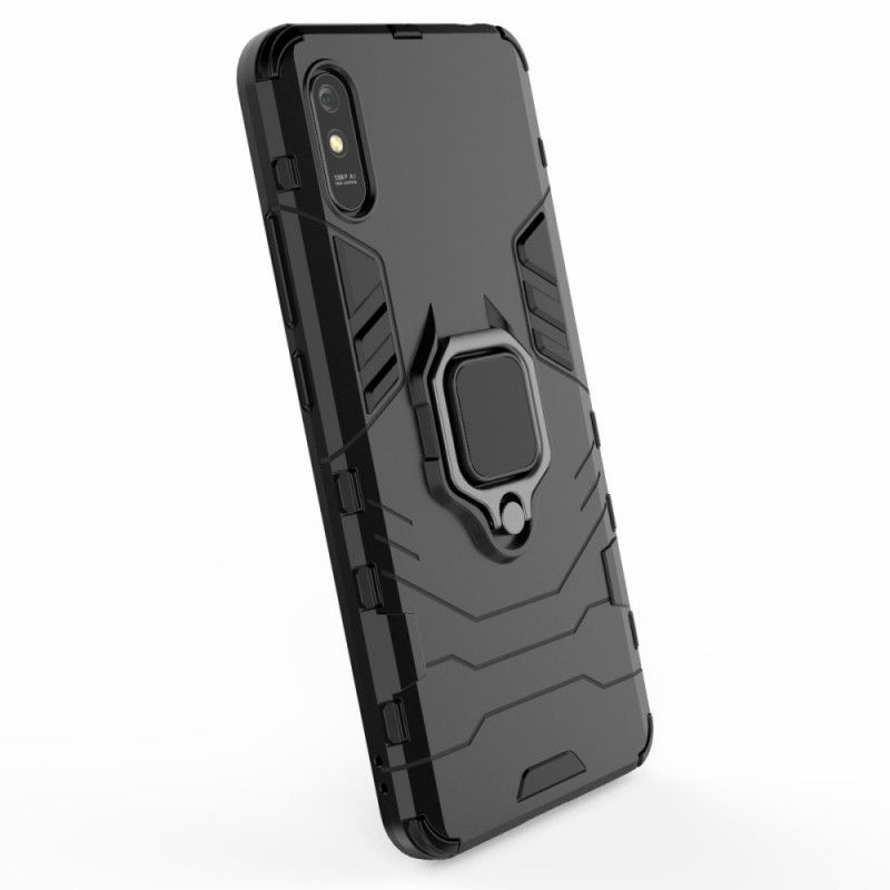 Cover Xiaomi Redmi 9A Sort Resistent Ring