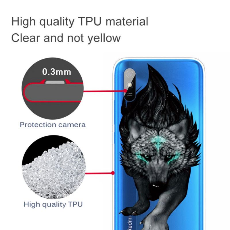 Cover Xiaomi Redmi 9A Sort Sublim Ulv Beskyttelse