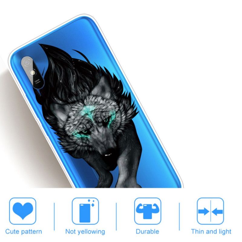 Cover Xiaomi Redmi 9A Sort Sublim Ulv Beskyttelse