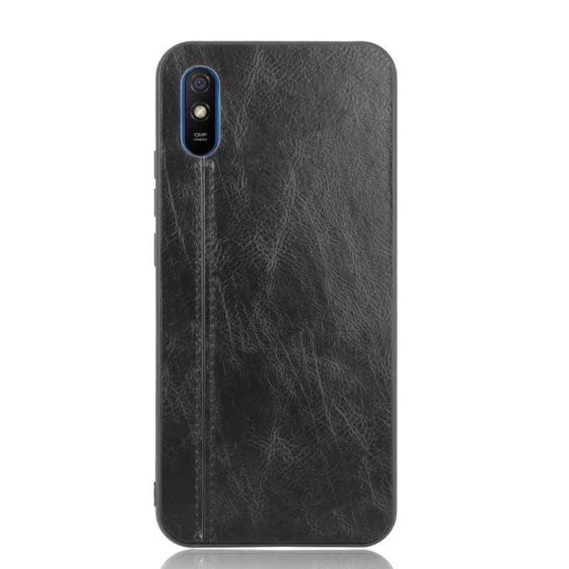 Cover Xiaomi Redmi 9A Sort Syet Lædereffekt