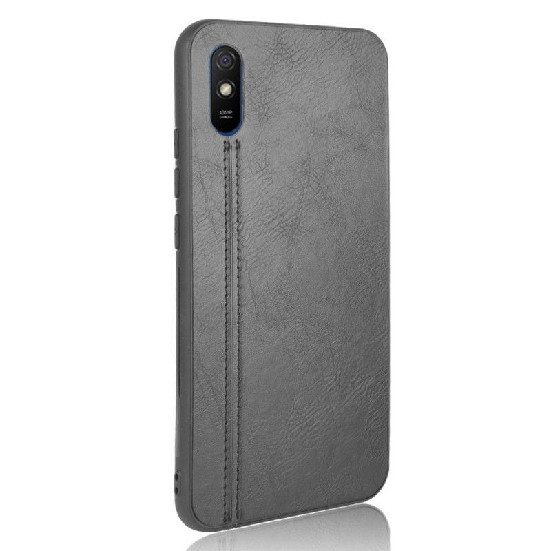 Cover Xiaomi Redmi 9A Sort Syet Lædereffekt