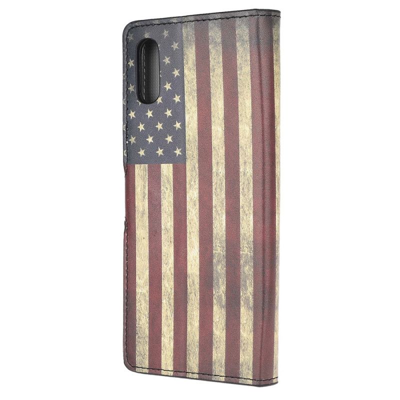 Flip Cover Læder for Xiaomi Redmi 9A Amerikansk Flag