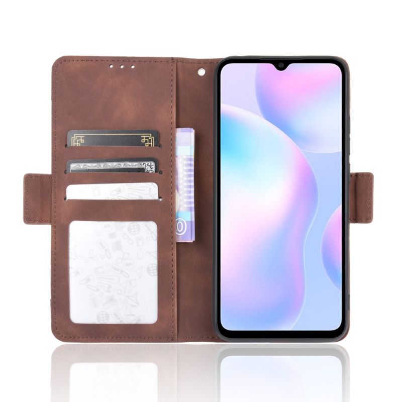 Flip Cover Læder for Xiaomi Redmi 9A Sort Førsteklasses Multikort