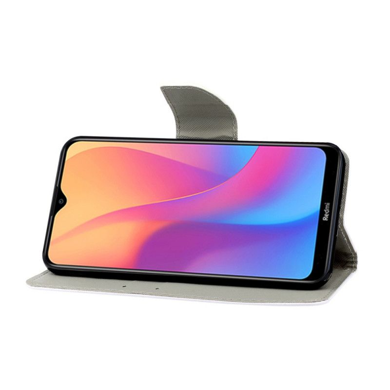 Flip Cover Læder Xiaomi Redmi 9A Farvet Killing Med Rem