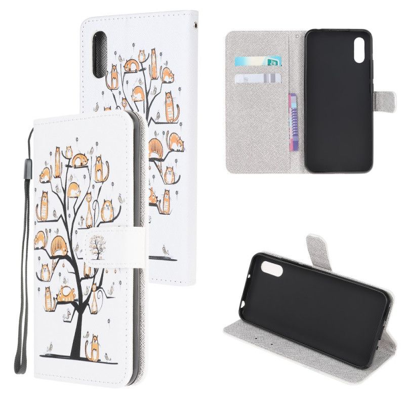 Flip Cover Læder Xiaomi Redmi 9A Funky Stringkatte