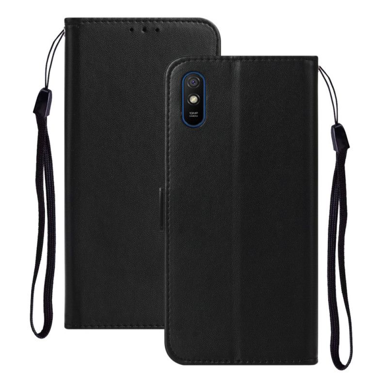 Flip Cover Læder Xiaomi Redmi 9A Sort Ensfarvet Serie Original