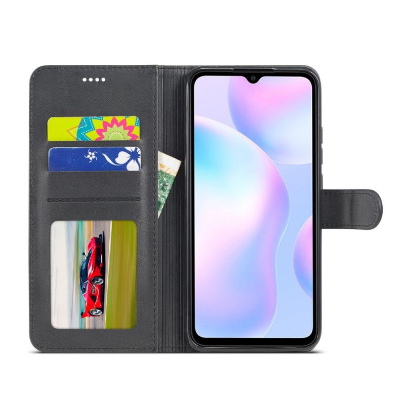 Flip Cover Læder Xiaomi Redmi 9A Sort Lc.Imeeke Lædereffekt Original