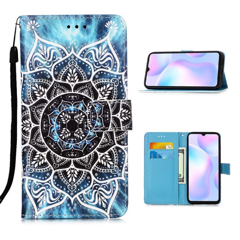 Flip Cover Læder Xiaomi Redmi 9A Sort Rem Mandala